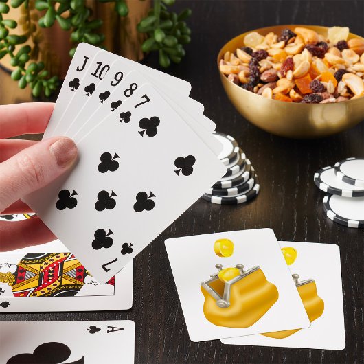 Gouden Munten Buidel Pokerkaarten