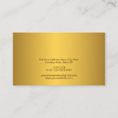 Gouden muntsymbool | Zwart Visitekaartje (Achterkant)