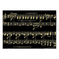 Gouden muziek op zwart