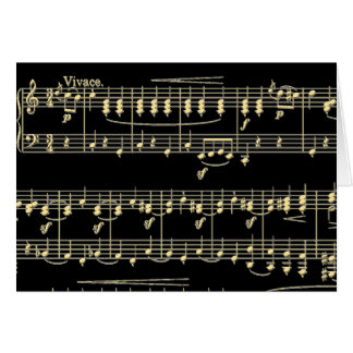 Gouden muziek op zwart