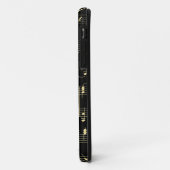 Gouden muziek op zwart Case-Mate iPhone case (Achterkant/links)