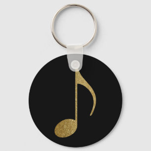 gouden muzieknoot sleutelhanger