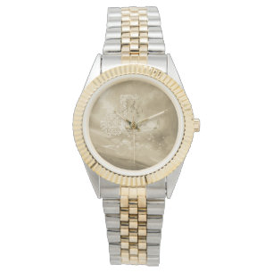 Gouden Muzieknoten Abstract Two Tone Armband horlo Horloge