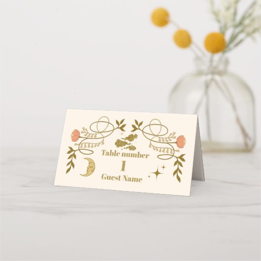  gouden mystieke botanische bruiloft (Voorkant)