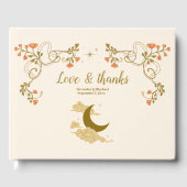  gouden mystieke botanische bruiloft gastenboek (Voorkant)