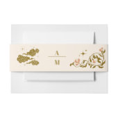 gouden mystieke botanische bruiloft uitnodigingen wikkel (Voorkant Voorbeeld)