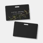 gouden naalden | Elegante Mode designer | Naam Badge (Front & Back)