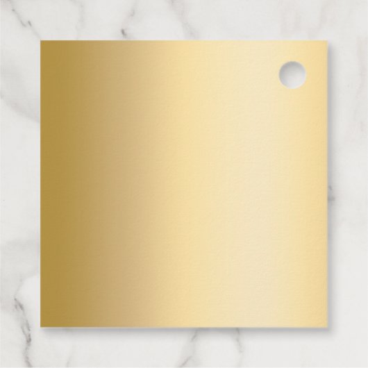 Gouden naam handtekening bedrijf logo hang label (Achterkant)