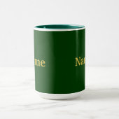 Gouden naam toevoegen Groene Combo Mok (Midden)