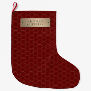 Gouden Naamplaat Honingraat Imker Grote Kerstsok