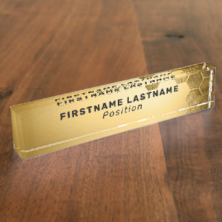 Gouden naamplaat naambordje