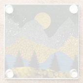 Gouden Nacht Glazen Onderzetter (Achterkant)