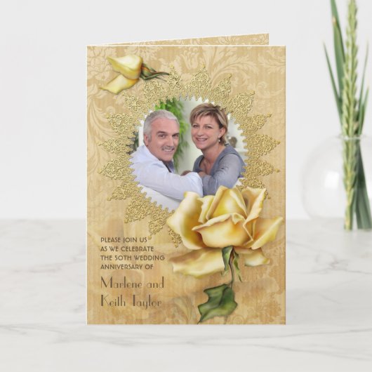 Gouden nam het Huwelijk A van het Damast (Voorkant)