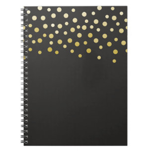 Gouden namaakfolie confetti notitieboek