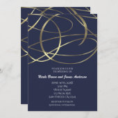 Gouden nepfolie trouwkaarten in elke kleur kaart (Voorkant / Achterkant)