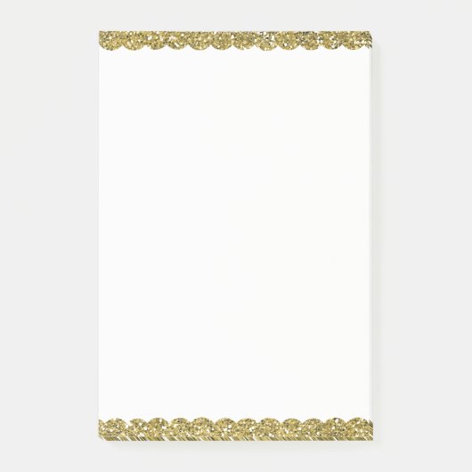 Gouden nepschitter glitter post-it® notes (Voorkant)