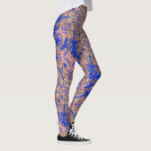 gouden nevel sterren kosmisch zwiekblauw leggings (Rechts)