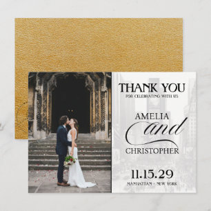 Gouden New York City paspoort Bedankkaart