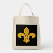 Gouden Noodlijdende Fleur De Lis Tote Bag (Achterkant)
