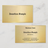 Gouden  Nostalgische Classic Look Oude Stijl Tekst Visitekaartje (Voorkant / Achterkant)