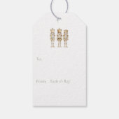 Gouden Notenkraker Kerstmis Cadeaulabel (Achterkant)