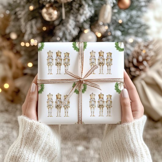 Gouden Notenkraker Kerstmis Cadeaupapier