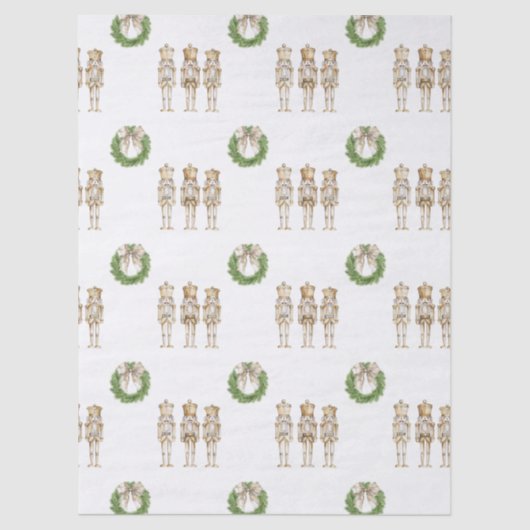 Gouden Notenkraker Kerstmis Tissuepapier (Voorkant)