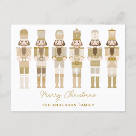 GOUDEN NOTENKRAKERS KERST BRIEFKAART