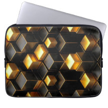 Gouden Obsidiaan Neo Deco Cyber Corporate Voxel Be