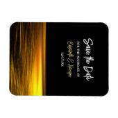 Gouden Oceaan, Elegant Strand Bruiloft Save the Da Magneet (Horizontaal)