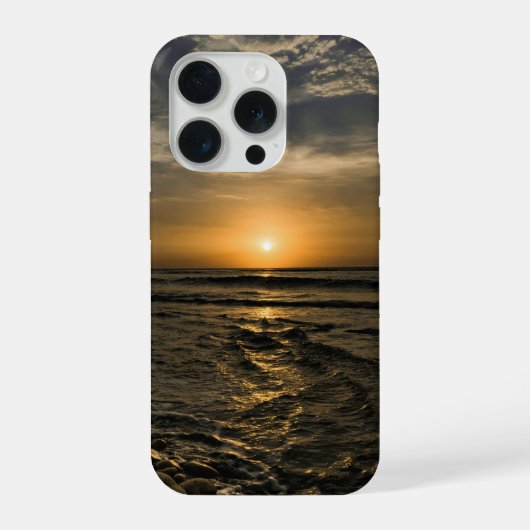 Gouden Ocean Zonsondergang Hoesje - Nature Horizon iPhone Hoesje (Achterkant)
