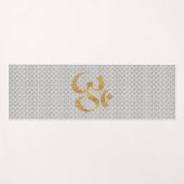 Gouden Ohm Silhouet met Polka Dots Yoga Mat (Voorkant (horizontaal))