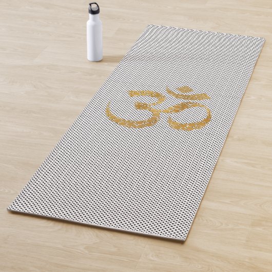 Gouden Ohm Silhouet met Polka Dots Yoga Mat (In situ)