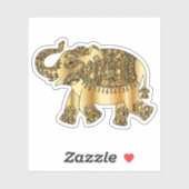 Gouden olifant sticker (Vel)