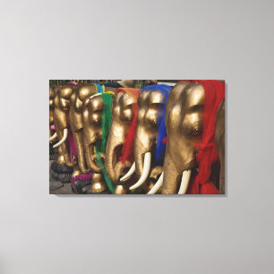 Gouden Olifanten Canvas Afdruk