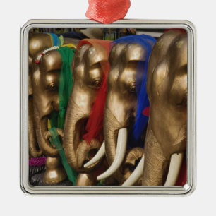 Gouden Olifanten Metalen Ornament