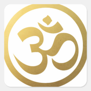 gouden om vierkante sticker