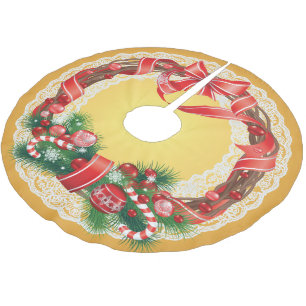 Gouden ombre en kant met kerstkrans kerstboom rok