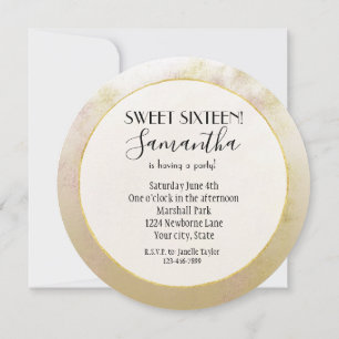Gouden Ombre Glitzy Sweet Sixteen Kaart