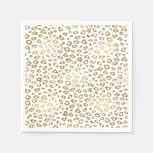 Gouden Ombre Luipaard Print Servet (Voorkant)
