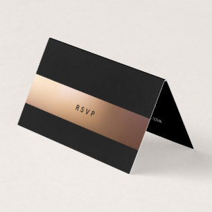 Gouden Ombré, moderne foto RSVP-kaart Visitekaartjes