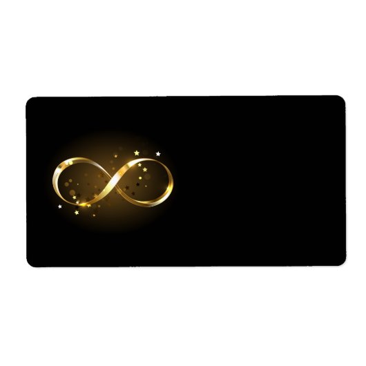 Gouden Oneindigheidssymbool Etiket (Voorkant)