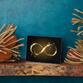 Gouden oneindigheidssymbool fotoplaat (Zijkant)