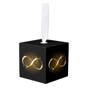 Gouden Oneindigheidssymbool Kubus Ornament