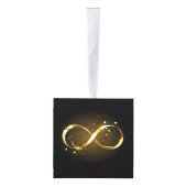 Gouden Oneindigheidssymbool Kubus Ornament (Rechts)