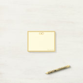 Gouden Oneindigheidssymbool Post-it® Notes (Op bureau)