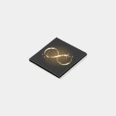 Gouden oneindigheidssymbool post-it® notes (Schuin)