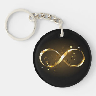 Gouden Oneindigheidssymbool Sleutelhanger