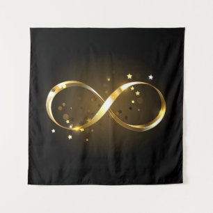 Gouden oneindigheidssymbool wandkleed