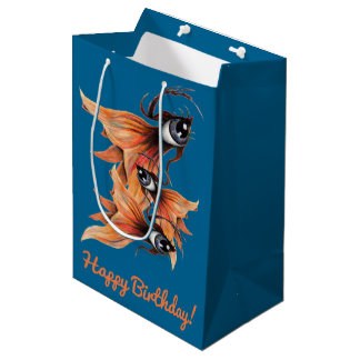 Gouden Oog Surrealistische Goudvis Fantasie Kunst Medium Cadeauzakje